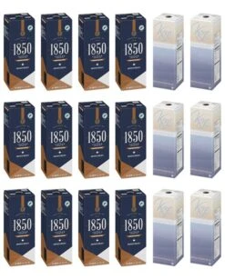 Folgers 1.25 Liter 1850 Horizon Blend (Replaces Dark Roast) (Twelve Boxes) & Cafi-Lait Milk 1.25 Liter (Six Boxes)