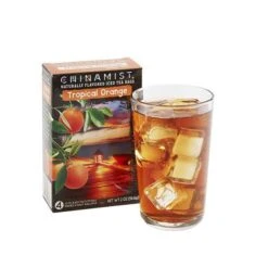 China Mist Naturally Flavored Tropical Orange Iced Tea Bags, 4-Count Box, 6-Pack (Each Bag Yields 1/2 Gallon) -Koffee Express Sales 26036cm tradorangeblk b 1 1