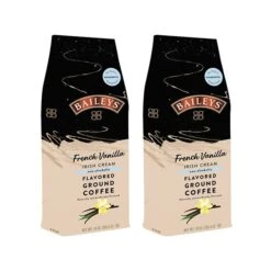Baileys Bailey'sFrench Vanilla Irish Cream, Flavored Ground Coffee, 2 Bags (10oz Each) -Koffee Express Sales 2 bags baileys french vanilla