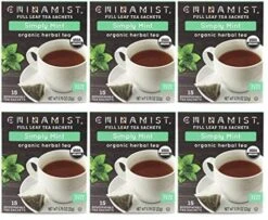 China Mist - Simply Mint Herbal Full Leaf Tea Sachet, 15 Count Box - Biodegradable And Individually Wrapped (6 Pack)
