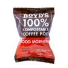 Boyd's Single Serve Coffee, 80 Compostable Single Pods (Good Morning)