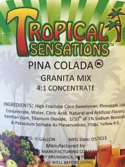 Tropical Sensations - Pina Colada Granita Mix, 1 Bottle 64 Oz -Koffee Express Sales 91 8dljuqrl. sy679 1