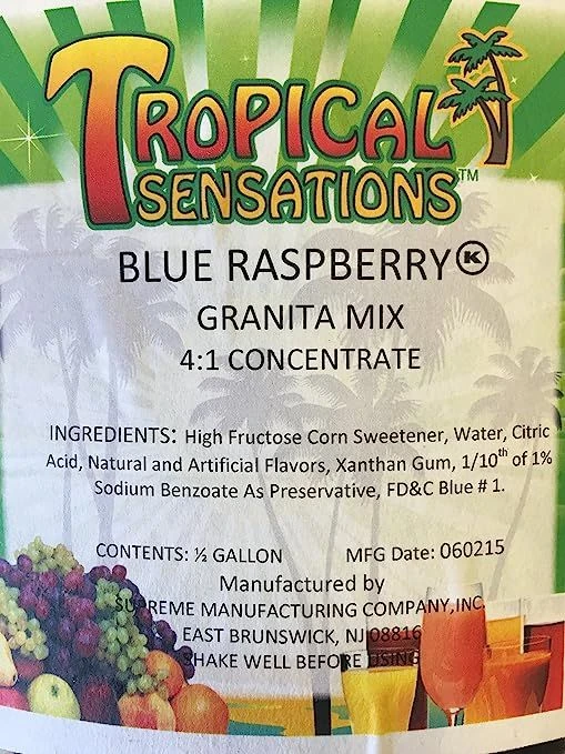 Tropical Sensations - Blue Raspbery Granita Mix, 1 Bottle 64 Oz 3 Tropical Sensations - Blue Raspbery Granita Mix, 1 Bottle 64 Oz - Image 3