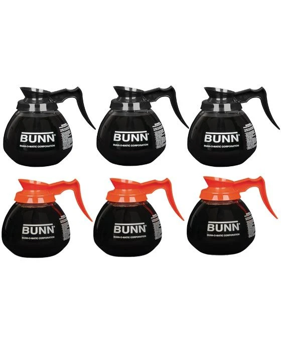 BUNN® BUNN 42401.0106 : Coffee Decanter Case Of 6 Glass Pots (3 Regular, 3 Decaf) 1 BUNN® BUNN 42401.0106 : Coffee Decanter Case Of 6 Glass Pots (3 Regular, 3 Decaf)