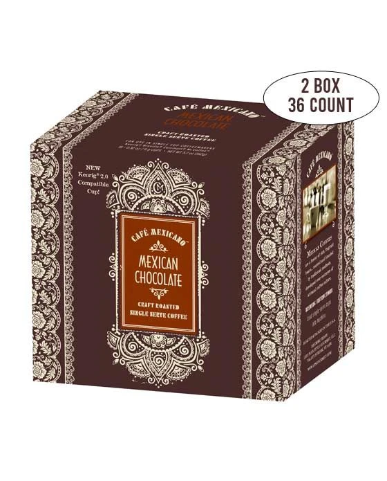 Cafe Mexicano Mexican Chocolate Coffee KCups, 2/18ct 1 Cafe Mexicano Mexican Chocolate Coffee KCups, 2/18ct