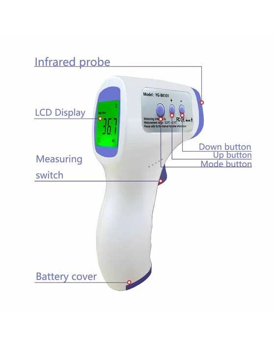 Digital LCD Infrared Thermometer Non-contact Forehead Baby Adult Temperature USA 1 Digital LCD Infrared Thermometer Non-contact Forehead Baby Adult Temperature USA