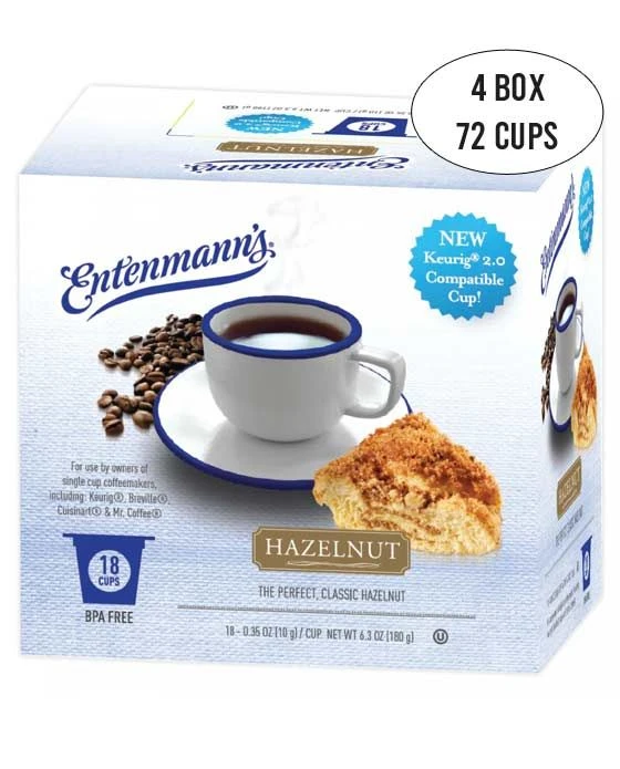 Entenmann's Single Serve Coffee, Hazelnut, 4/18 Count 1 Entenmann's Single Serve Coffee, Hazelnut, 4/18 Count