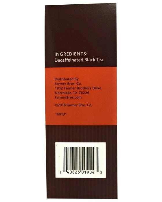 Farmer Brothers Black Tea (Decaf) - 100 Bags 2 Farmer Brothers Black Tea (Decaf) - 100 Bags - Image 2