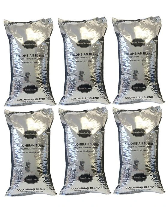 Farmer Brothers Colombian Blend Coffee Bean (6 Bags/5 Lbs Ea.) 1 Farmer Brothers Colombian Blend Coffee Bean (6 Bags/5 Lbs Ea.)