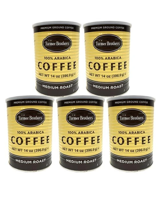 Farmer Brothers Medium Roast Ground Coffee (5 Cans/14 Oz) 1 Farmer Brothers Medium Roast Ground Coffee (5 Cans/14 Oz)