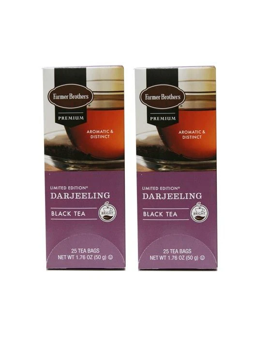 Farmer Brothers Premium: Darjeeling Hot Tea, 2/25 Ct Tea Boxes 1 Farmer Brothers Premium: Darjeeling Hot Tea, 2/25 Ct Tea Boxes