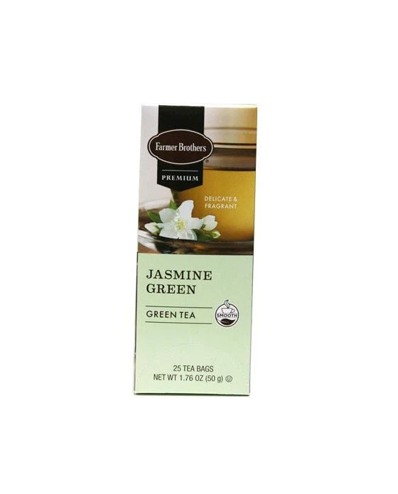 Farmer Brothers Premium Jasmine Green Hot Tea, 1/25 Ct Tea Box 1 Farmer Brothers Premium Jasmine Green Hot Tea, 1/25 Ct Tea Box