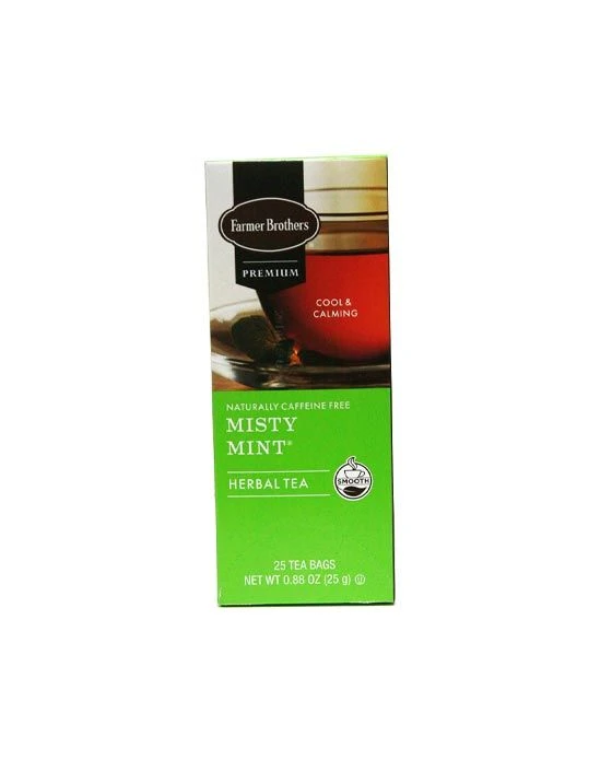 Farmer Brothers Premium: Misty Mint Hot Tea, 1/25 Ct Tea Box 1 Farmer Brothers Premium: Misty Mint Hot Tea, 1/25 Ct Tea Box