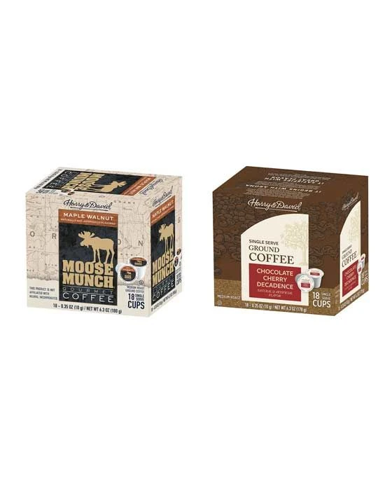 Harry & David Coffee Combo, Maple Walnut, Chocolate Cherry Decadence 2/18 Ct Boxes 1 Harry & David Coffee Combo, Maple Walnut, Chocolate Cherry Decadence 2/18 Ct Boxes