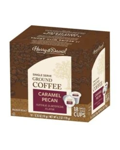 Harry & David Caramel Pecan Single Serve Coffee, 18 Count Box