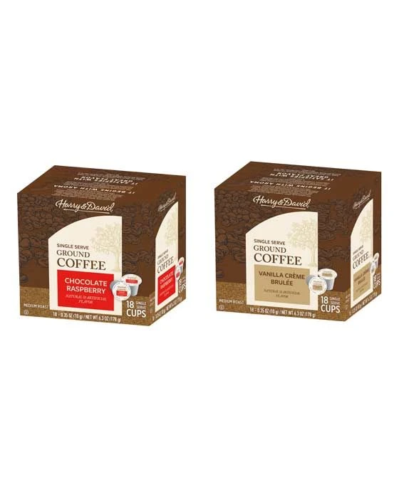 Harry & David Coffee Combo,Chocolate Raspberry, Vanilla Creme Brulee 2/18 Ct Boxes 1 Harry & David Coffee Combo,Chocolate Raspberry, Vanilla Creme Brulee 2/18 Ct Boxes