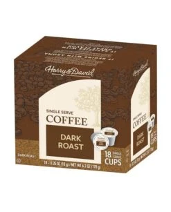 Harry & David Dark Roast Single Serve Coffee, 18 Count Box