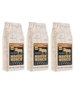 Harry & David Milk Chocolate Caramel Moose Munch Gourmet Ground Coffee 3 Bags