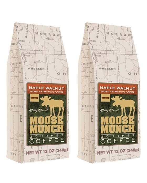 Harry & David Moose Munch Maple Walnut Ground Gourmet Coffee 2 Bags 1 Harry & David Moose Munch Maple Walnut Ground Gourmet Coffee 2 Bags