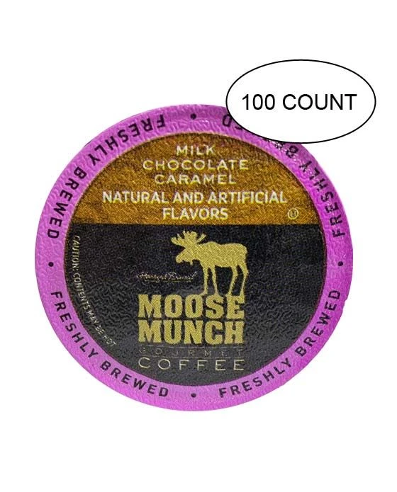 Moose Munch Coffee By Harry & David, Milk Chocolate Caramel, 100 Single Serve Cups 1 Moose Munch Coffee By Harry & David, Milk Chocolate Caramel, 100 Single Serve Cups