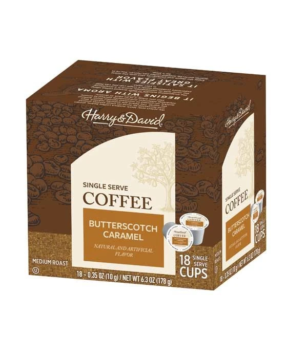 Harry & David Butterscotch Caramel Single Serve Coffee, 18 Count 1 Harry & David Butterscotch Caramel Single Serve Coffee, 18 Count