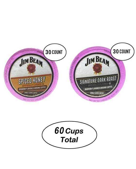 Jim Beam Dark Roast Bourbon 30 Cups &Spiced HoneySingle Serve 30 Cups 1 Jim Beam Dark Roast Bourbon 30 Cups &Spiced HoneySingle Serve 30 Cups