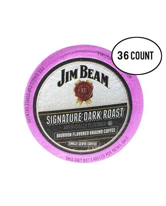 Jim Beam Dark Roast Bourbon Flavored Single Serve Cups, 36 Cups 1 Jim Beam Dark Roast Bourbon Flavored Single Serve Cups, 36 Cups