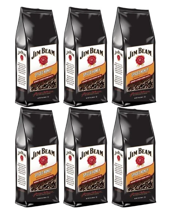 Jim Beam Spiced Honey Bourbon Flavored Ground Coffee, 6 Bags (12 Oz Ea.) 1 Jim Beam Spiced Honey Bourbon Flavored Ground Coffee, 6 Bags (12 Oz Ea.)