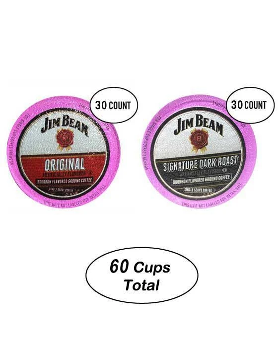 Jim Beam Dark Roast Bourbon 30 Cups & OriginalSingle Serve Cups, 30 Cups 1 Jim Beam Dark Roast Bourbon 30 Cups & OriginalSingle Serve Cups, 30 Cups