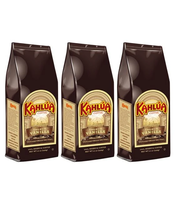 Kahlua French Vanilla Gourmet Ground Coffee (3 Bags/12 Oz) 1 Kahlua French Vanilla Gourmet Ground Coffee (3 Bags/12 Oz)