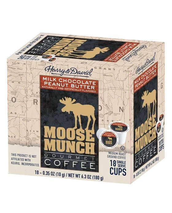 Moose Munch Milk Chocolate Peanut Butter Single Serve Cups, 18 Count 1 Moose Munch Milk Chocolate Peanut Butter Single Serve Cups, 18 Count