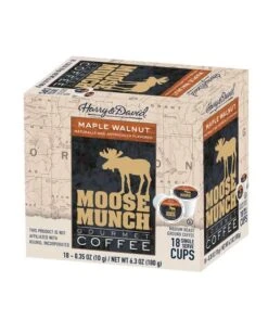 Moose Munch Single Serve Coffee By Harry & David, Maple Walnut, 18 Count Box