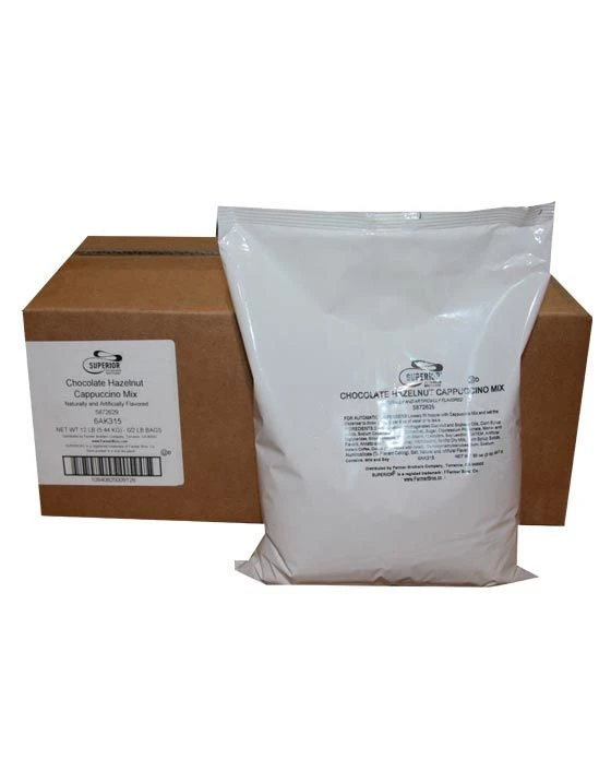 Superior Cappuccino Mix Chocolate Hazelnut 6 Bags (2 Lbs Ea) 1 Superior Cappuccino Mix Chocolate Hazelnut 6 Bags (2 Lbs Ea)