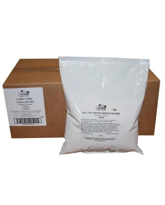 Superior Cappuccino Mix English Toffee 6 Bags (2 Lbs Ea) 1 Superior Cappuccino Mix English Toffee 6 Bags (2 Lbs Ea)