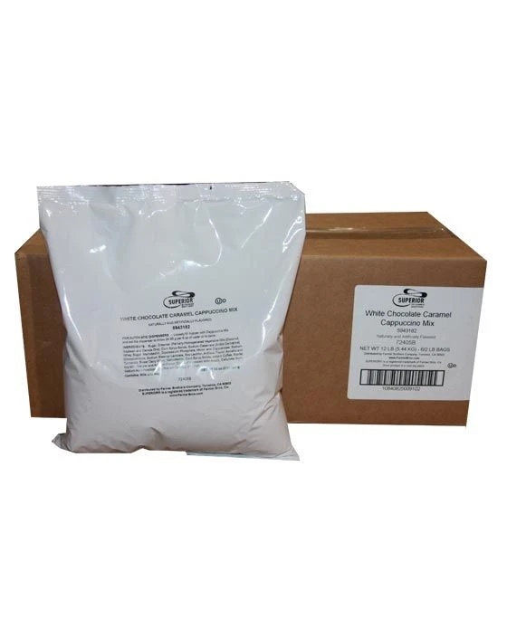 Superior Cappuccino Mix White Chocolate Caramel 6 Bags (2 Lbs Ea) 1 Superior Cappuccino Mix White Chocolate Caramel 6 Bags (2 Lbs Ea)