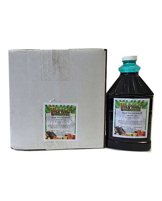 Tropical Sensations - Blue Raspbery Granita Mix, 6 Bottles 64 Oz Each 2 Tropical Sensations - Blue Raspbery Granita Mix, 6 Bottles 64 Oz Each - Image 2