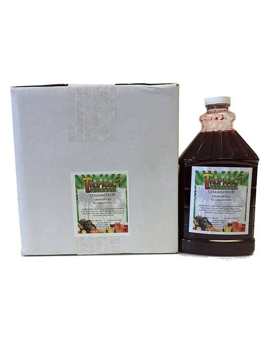 Tropical Sensations - Strawberry Granita Mix, 6 Bottles 64 Oz Each 1 Tropical Sensations - Strawberry Granita Mix, 6 Bottles 64 Oz Each