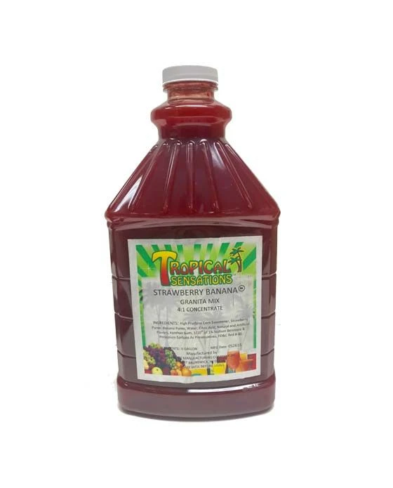 Tropical Sensations - Strawberry Banana Granita Mix, 6 Bottles 64 Oz Ea 3 Tropical Sensations - Strawberry Banana Granita Mix, 6 Bottles 64 Oz Ea - Image 3