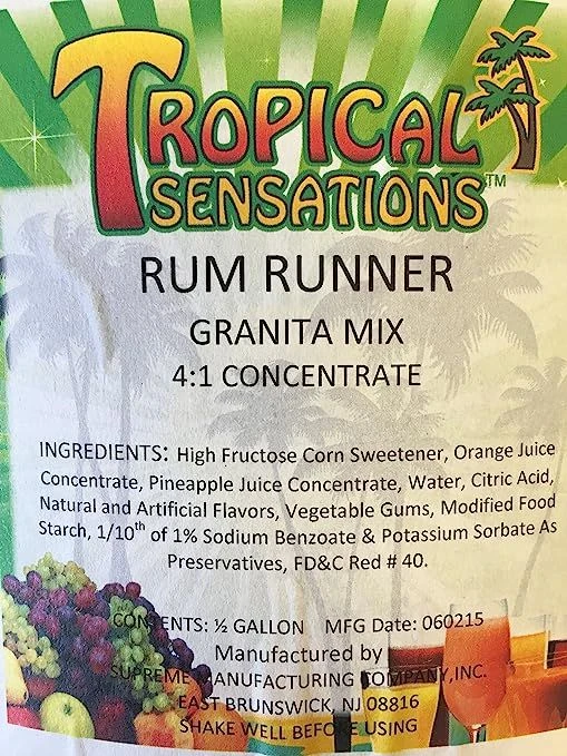 Frozen Drink Tropical Sensations Rum Runner Grantia Mix 1 Bottle 3 Frozen Drink Tropical Sensations Rum Runner Grantia Mix 1 Bottle - Image 3