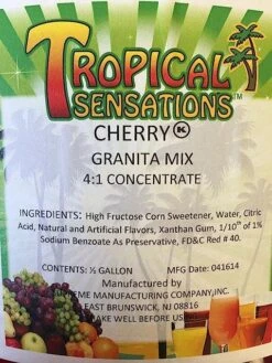 Tropical Sensations - Cherry Granita Mix, 1 Bottle 64 Oz -Koffee Express Sales a1shbiuutml. sy679