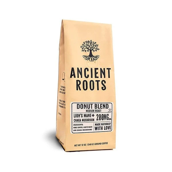 Ancient Roots Donut Shop Flavored Mushroom Coffee - Donut Shop Coffee By Corim Premium Blends (12 Ounces) 1 Ancient Roots Donut Shop Flavored Mushroom Coffee - Donut Shop Coffee By Corim Premium Blends (12 Ounces)