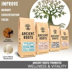 Ancient Roots French Vanilla Flavored Mushroom Coffee By Corim Premium Blends 2/12 Oz Bags 9 Ancient Roots French Vanilla Flavored Mushroom Coffee By Corim Premium Blends 2/12 Oz Bags -Koffee Express Sales ancient roots french vanilla flavored mushroom coffee french vanilla coffee1 1