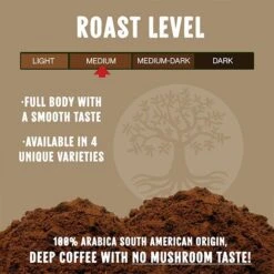 Ancient Roots Hazelnut Medium Roast Flavored Mushroom Ground CoffeeBy Corim Premium Blends (12 Ounces) 8 Ancient Roots Hazelnut Medium Roast Flavored Mushroom Ground CoffeeBy Corim Premium Blends (12 Ounces) -Koffee Express Sales ancient roots french vanilla flavored mushroom coffee french vanilla coffee2 2 1 1 1 1