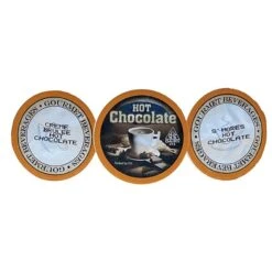 Cocoa De Aroma Hot Chocolate Sampler, 24 Cups – 8 Each Original, S’mores, Crème Brûlée -Koffee Express Sales assorted hot chocolate