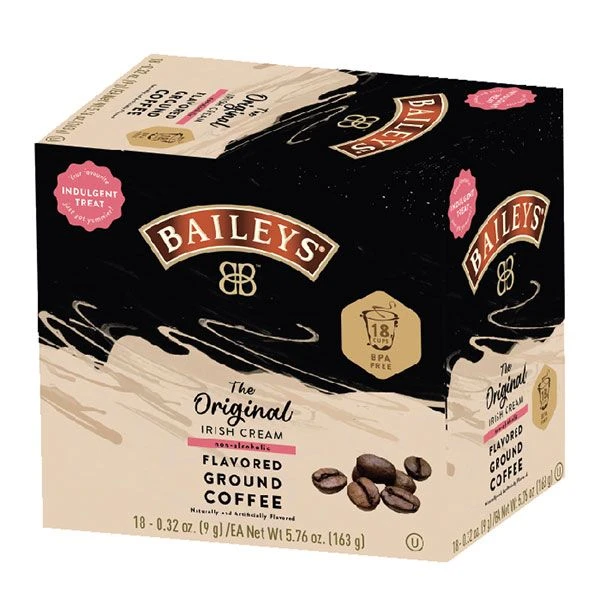 Baileys Bailey's, The Original Irish Cream Flavored Coffee, 18 Single Serve Cups 1 Baileys Bailey's, The Original Irish Cream Flavored Coffee, 18 Single Serve Cups