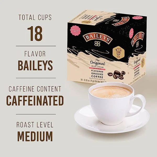 Baileys Bailey's, The Original Irish Cream Flavored Coffee, 2/18 Single Serve Cups 3 Baileys Bailey's, The Original Irish Cream Flavored Coffee, 2/18 Single Serve Cups - Image 3