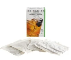 China Mist Naturally Flavored Blackberry Jasmine Iced Tea Bags, 4-Count Box, Each Bag Yields 1/2 Gallon 5 China Mist Naturally Flavored Blackberry Jasmine Iced Tea Bags, 4-Count Box, Each Bag Yields 1/2 Gallon -Koffee Express Sales blackberryjasmine bags