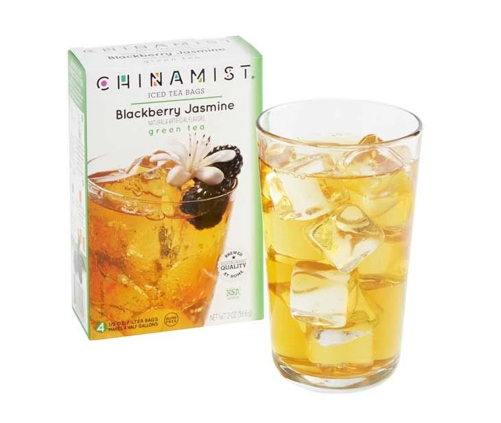 China Mist Naturally Flavored Blackberry Jasmine Iced Tea Bags, 4-Count Box, Each Bag Yields 1/2 Gallon 2 China Mist Naturally Flavored Blackberry Jasmine Iced Tea Bags, 4-Count Box, Each Bag Yields 1/2 Gallon - Image 2