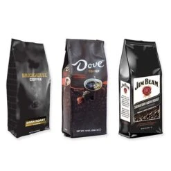 Bold Coffee Bundle With Brickhouse, Dove And Jim Beam, Medium Roast Premium Ground Coffee, (Pack Of 3 Bags)