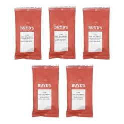 Boyd's 100% Colombian Ground Coffee, Light Roast, 5 Pack – 2.5 Oz Portions
